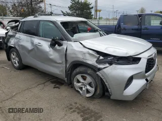 2020 Toyota Highlander L with VIN 5TDCZRAH2LS507172, listed as a Copart auction lot 51814455 with 46,827 mi miles and Salvage title. Bid and sale history available at DreamBid. Image 4.