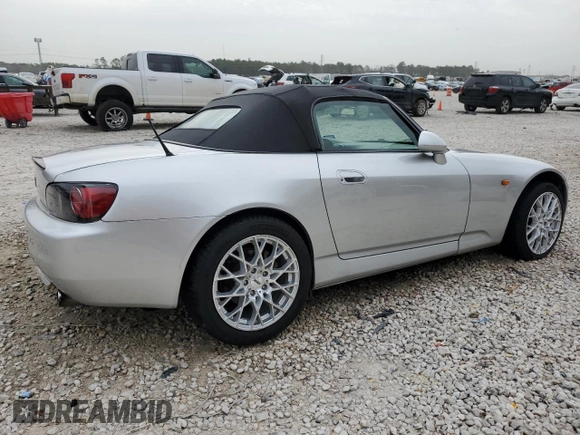 2003 Honda S2000 with VIN JHMAP11413T002901, listed as a Copart auction lot 48122405 with 208,560 mi miles and Salvage Title. Bid and sale history available at DreamBid. Image 3.