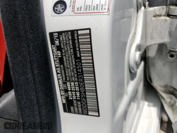 2014 Mercedes-Benz C 350 Sport with VIN WDDGF5HB0ER314501, listed as a Copart auction lot 62274664 with 243,546 mi miles and Salvage Title. Bid and sale history available at DreamBid. Image 14.