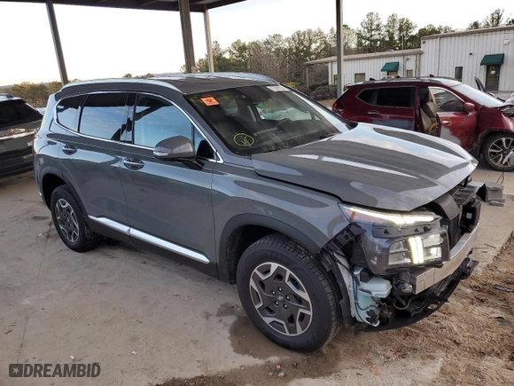 2023 Hyundai Santa Fe Hybrid Blue with VIN 5NMS2DA15PH007991, listed as a Copart auction lot 88036895 with NaN miles and Salvage Title. Bid and sale history available at carsss.com. Image 4.