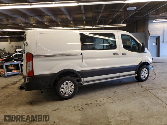 2024 Ford Transit Cargo with VIN 1FTBR1Y88RKA70197, listed as a Copart auction lot 76137834 with Not Provided miles and Clean Title. Bid and sale history available at DreamBid. Image 3.