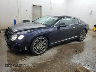 2013 Bentley Continental GT with VIN SCBFC7ZA1DC084567, listed as a Copart auction lot 60111025 with 45,351 mi miles and Salvage title. Bid and sale history available at DreamBid. Image 1.