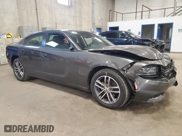 2019 Dodge Charger SXT with VIN 2C3CDXJG4KH520470, listed as a Copart auction lot 51947755 with 90,876 mi miles and Salvage Title. Bid and sale history available at DreamBid. Image 4.