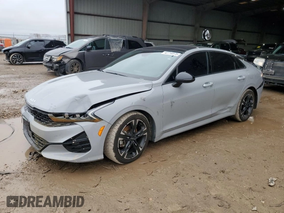 2022 Kia K5 GT-Line with VIN 5XXG64J27NG150701, listed as a Copart auction lot 42710375 with 53,523 mi miles and Salvage Title. Bid and sale history available at carsss.com. Image 1.
