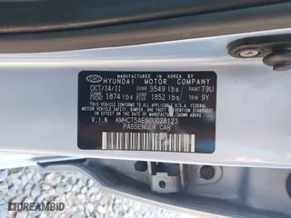 2012 Hyundai Accent GS with VIN KMHCT5AE5CU028123, listed as a IAAI auction lot 42045315 with 116,910 mi miles. Bid and sale history available at carsss.com. Image 9.