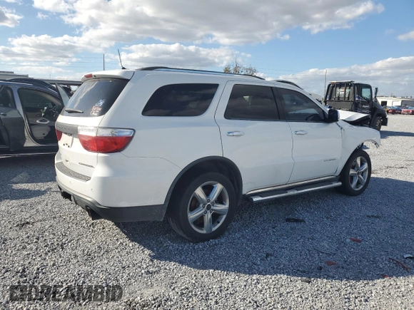 2013 Dodge Durango Citadel with VIN 1C4RDHEG9DC512165, listed as a Copart auction lot 85198454 with 186,178 mi miles and Salvage title. Bid and sale history available at DreamBid. Image 3.