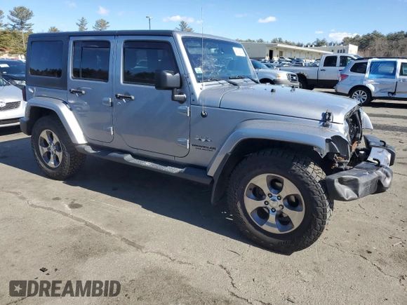 2017 Jeep Wrangler Unlimited Sahara with VIN 1C4BJWEG5HL625065, listed as a Copart auction lot 46103625 with 111,189 mi miles and Salvage Title. Bid and sale history available at carsss.com. Image 4.