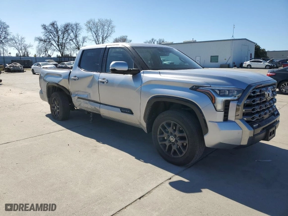 2024 Toyota Tundra 4WD Platinum with VIN 5TFNA5DB5RX152811, listed as a Copart auction lot 46253425 with 22,776 mi miles and Salvage Title. Bid and sale history available at carsss.com. Image 4.