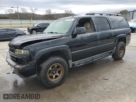 2005 Chevrolet Suburban Z71 with VIN 3GNFK16ZX5G111116, listed as a Copart auction lot 48506385 with 302,617 mi miles and Salvage title. Bid and sale history available at DreamBid. Image 1.