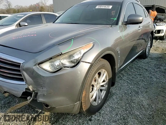 2013 Infiniti FX with VIN JN8CS1MU7DM142343, listed as a Copart auction lot 49044635 with 182,106 mi miles and Salvage Title. Bid and sale history available at carsss.com. Image 12.