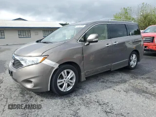 2014 Nissan Quest S z VIN JN8AE2KP9E9105056, wystawiony jako Copart lot #56594235 z przebiegiem 117 103 mil mil oraz Czysty tytuł • Clean title. Historia ofert i sprzedaży dostępna na DreamBid. Obrazek 1.