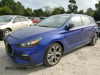 2020 Hyundai Elantra GT N Line with VIN KMHH55LC4LU127933, listed as a Copart auction lot 71477724 with 52,224 mi miles and Salvage Title. Bid and sale history available at carsss.com. Image 1.
