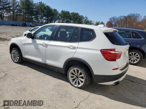2013 BMW X3 xDrive28i with VIN 5UXWX9C54D0A09096, listed as a Copart auction lot 52481325 with Not Provided miles and Clean Title. Bid and sale history available at DreamBid. Image 2.