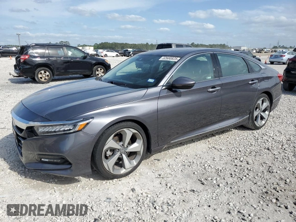 2018 Honda Accord Touring z VIN 1HGCV1F93JA149932, wystawiony jako Copart lot #52680825 z przebiegiem 50 179 mil mil oraz Czysty tytuł • Clean title. Historia ofert i sprzedaży dostępna na DreamBid. Obrazek 1.