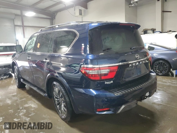 2021 Nissan Armada Platinum with VIN JN8AY2DBXM9791731, listed as a Copart auction lot 51018365 with Not provided miles and Non repairable. Bid and sale history available at DreamBid. Image 2.
