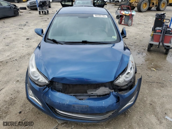 2015 Hyundai Elantra Limited with VIN KMHDH4AE4FU282295, listed as a Copart auction lot 46590195 with 95,388 mi miles and Salvage Title. Bid and sale history available at carsss.com. Image 5.