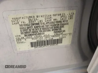 2012 Nissan Sentra S z VIN 3N1AB6AP4CL605131, wystawiony jako IAAI lot #42420591 z przebiegiem 199 410 mil mil oraz . Historia ofert i sprzedaży dostępna na DreamBid. Obrazek 9.