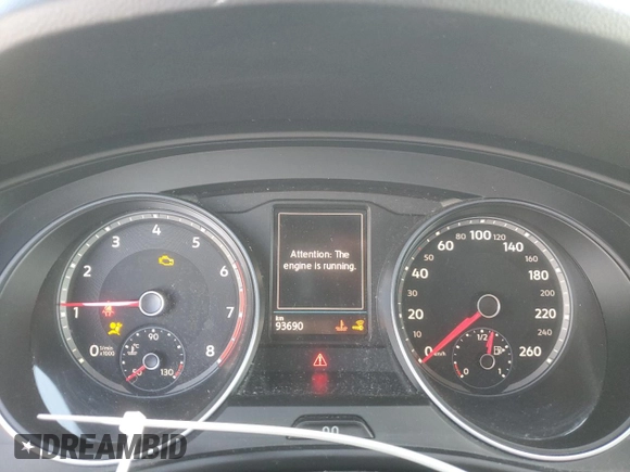 2018 Volkswagen Atlas SE with VIN 1V2DP2CA2JC592643, listed as a Copart auction lot 79659244 with 93,690 mi miles and Salvage title. Bid and sale history available at DreamBid. Image 9.