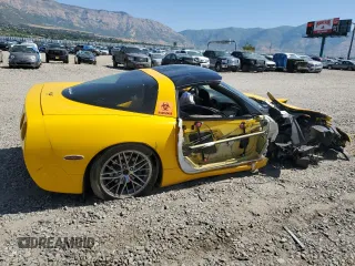 2002 Chevrolet Corvette with VIN 1G1YY22G725124475, listed as a Copart auction lot 70100134 with 0 mi miles and Salvage Title. Bid and sale history available at carsss.com. Image 3.