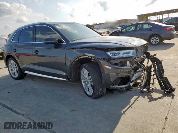 2019 Audi Q5 Premium Plus with VIN WA1BNAFY7K2052658, listed as a Copart auction lot 54954325 with 19,591 mi miles and Salvage title. Bid and sale history available at DreamBid. Image 4.
