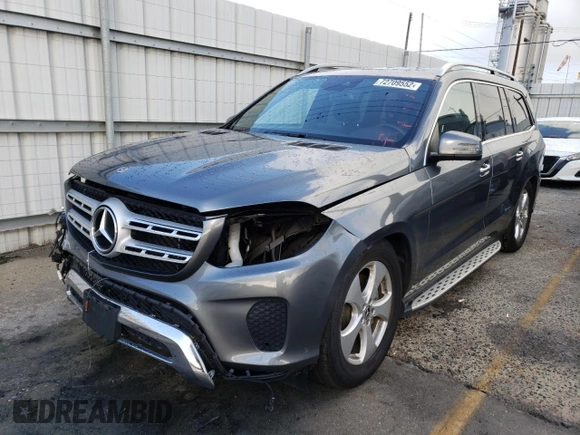 2019 Mercedes-Benz GLS with VIN 4JGDF6EE2KB220198, listed as a Copart auction lot 72709552 with 24,672 mi miles. Bid and sale history available at carsss.com. Image 1.