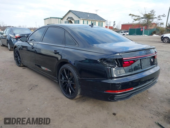 2024 Audi A8 with VIN WAULDAF84RN001962, listed as a IAAI auction lot 41289273 with 2,642 mi miles. Bid and sale history available at carsss.com. Image 3.