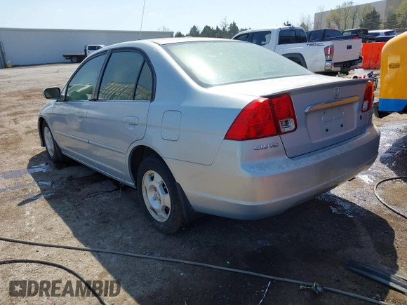 2003 Honda Civic Hybrid with VIN JHMES95673S017371, listed as a IAAI auction lot 41893086 with 1 mi miles. Bid and sale history available at carsss.com. Image 3.
