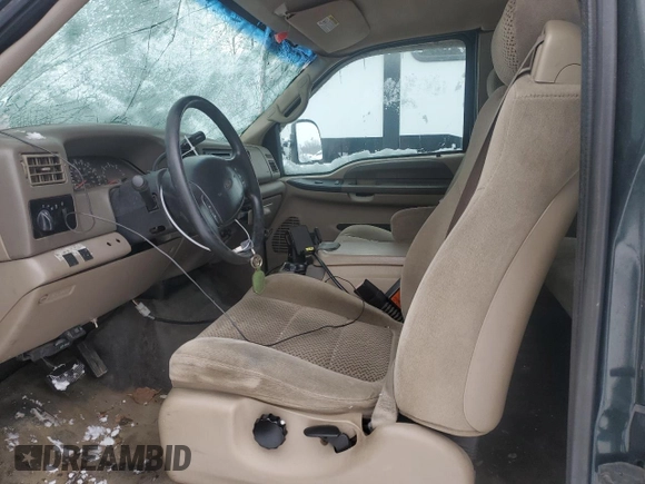2001 Ford F-350 XL with VIN 1FTSX31S51EB17955, listed as a Copart auction lot 82145044 with 128,289 mi miles and Salvage Title. Bid and sale history available at DreamBid. Image 7.