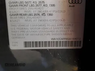 2016 Audi SQ5 Premium Plus with VIN WA1CCAFP8GA149012, listed as a Copart auction lot 44259945 with 66,576 mi miles and Salvage Title. Bid and sale history available at carsss.com. Image 13.