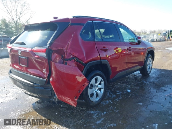 2019 Toyota RAV4 LE with VIN 2T3G1RFVXKC011400, listed as a IAAI auction lot 41957289 with 58,935 mi miles. Bid and sale history available at carsss.com. Image 4.