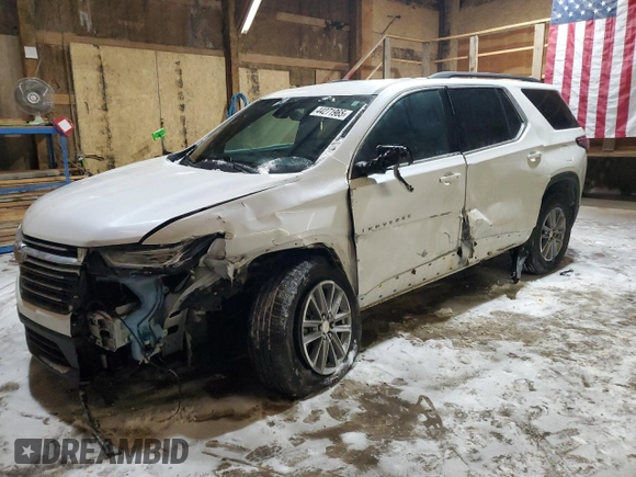 2022 Chevrolet Traverse LT Cloth with VIN 1GNEVGKWXNJ108717, listed as a Copart auction lot 44271965 with 75,959 mi miles and Salvage title. Bid and sale history available at DreamBid. Image 1.