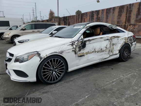 2017 Mercedes-Benz E-Class E 400 with VIN WDDKJ6FB7HF360866, listed as a Copart auction lot 87258794 with 56,124 mi miles and Salvage Title. Bid and sale history available at carsss.com. Image 1.