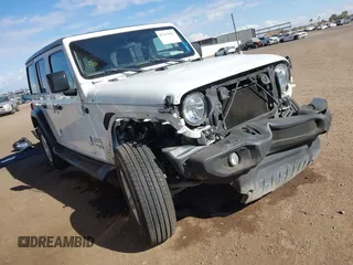 2020 Jeep Wrangler Unlimited Sport S with VIN 1C4HJXDN0LW198160, listed as a IAAI auction lot 41417812 with 99,747 mi miles. Bid and sale history available at carsss.com. Image 1.