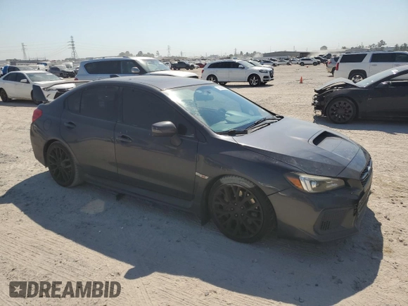 2018 Subaru WRX STI Launch with VIN JF1VA2W61J9820794, listed as a Copart auction lot 76299864 with 137,498 mi miles and Salvage title. Bid and sale history available at DreamBid. Image 4.