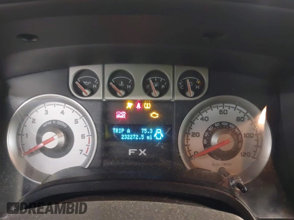 2010 Ford F-150 XL with VIN 1FTFW1EV9AFB33146, listed as a IAAI auction lot 41702656 with 232,272 mi miles. Bid and sale history available at carsss.com. Image 7.