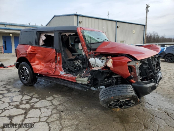 2023 Ford Bronco with VIN 1FMEE5BP3PLB71294, listed as a Copart auction lot 86829484 with 0 mi miles and Non Repairable. Bid and sale history available at carsss.com. Image 4.