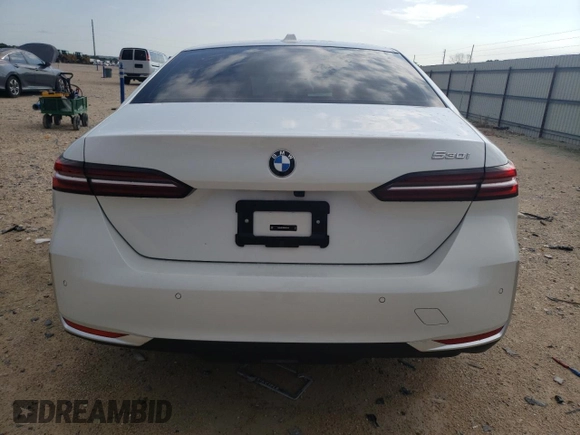 2024 BMW 5 Series 530i with VIN WBA43FJ03RCR91147, listed as a Copart auction lot 61890014 with 0 mi miles and Salvage Title. Bid and sale history available at carsss.com. Image 6.