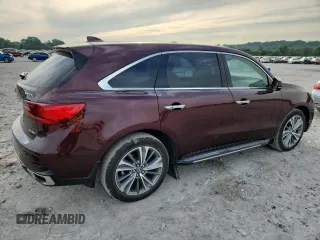 2017 Acura MDX Technology with VIN 5FRYD4H58HB011676, listed as a Copart auction lot 60608615 with 65,927 mi miles and Salvage title. Bid and sale history available at DreamBid. Image 3.
