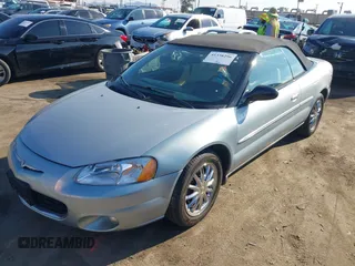 2002 Chrysler Sebring Limited with VIN 1C3EL65R72N233892, listed as a IAAI auction lot 41338296 with 120,875 mi miles and . Bid and sale history available at DreamBid. Image 2.