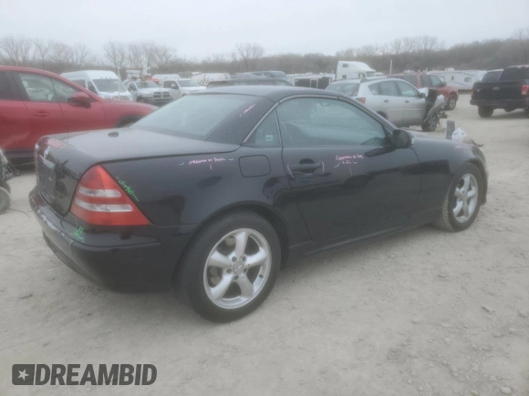 2001 Mercedes-Benz SLK 230/320 with VIN WDBKK65F41F231922, listed as a Copart auction lot 44355855 with 91,480 mi miles and Salvage title. Bid and sale history available at DreamBid. Image 3.