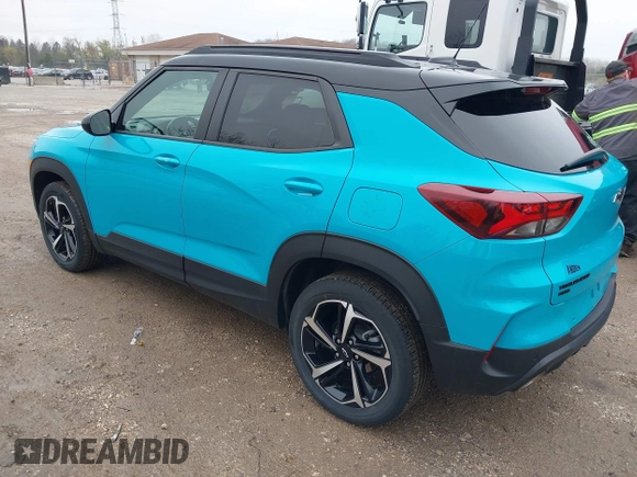 2021 Chevrolet TrailBlazer RS with VIN KL79MUSL4MB080470, listed as a IAAI auction lot 42076884 with 27,420 mi miles and . Bid and sale history available at DreamBid. Image 3.