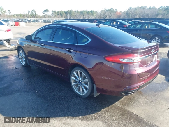 2017 Ford Fusion Titanium with VIN 3FA6P0K96HR137401, listed as a IAAI auction lot 41762567 with 95,958 mi miles. Bid and sale history available at carsss.com. Image 3.
