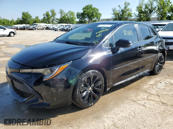 2021 Toyota Corolla Hatchback SE with VIN JTND4MBE9M3134382, listed as a Copart auction lot 57289134 with 62,465 mi miles and Salvage Title. Bid and sale history available at carsss.com. Image 1.