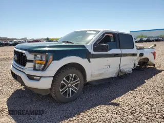 2023 Ford F-150 XL with VIN 1FTEW1EP4PKD83469, listed as a Copart auction lot 53099625 with 45,744 mi miles and Salvage title. Bid and sale history available at DreamBid. Image 1.