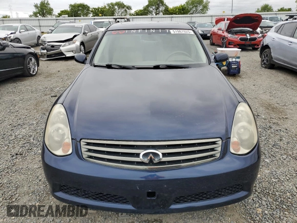 2005 Infiniti G35 Sedan with VIN JNKCV51E95M205580, listed as a Copart auction lot 51967025 with 168,527 mi miles and Salvage Title. Bid and sale history available at carsss.com. Image 5.