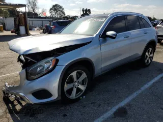 2017 Mercedes-Benz GLC with VIN WDC0G4JB4HF115786, listed as a Copart auction lot 43592495 with 83,687 mi miles and Salvage Title. Bid and sale history available at carsss.com. Image 1.