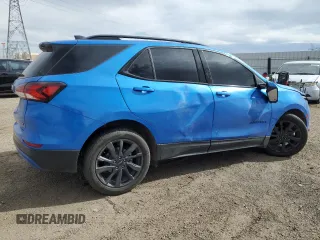 2024 Chevrolet Equinox RS with VIN 3GNAXMEG9RS161649, listed as a Copart auction lot 51132025 with 65,233 mi miles and Salvage Title. Bid and sale history available at DreamBid. Image 3.