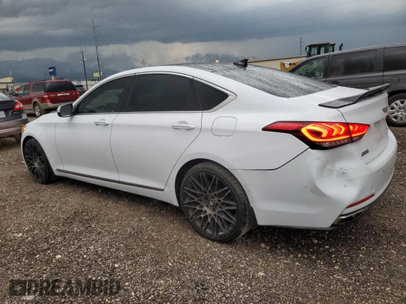 2015 Hyundai Genesis 3.8L with VIN KMHGN4JEXFU061998, listed as a Copart auction lot 57831524 with 82,310 mi miles and Clean Title. Bid and sale history available at carsss.com. Image 2.