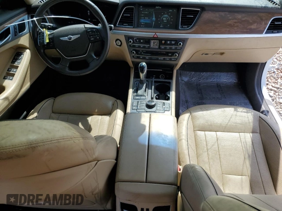 2017 Genesis G80 3.8L with VIN KMHGN4JE2HU175741, listed as a Copart auction lot 70855184 with 59,136 mi miles and Salvage Title. Bid and sale history available at carsss.com. Image 8.