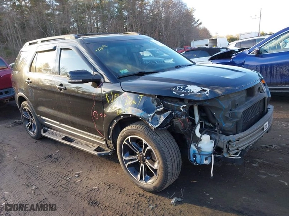 2015 Ford Explorer Sport with VIN 1FM5K8GT5FGC44009, listed as a IAAI auction lot 41434177 with 102,918 mi miles. Bid and sale history available at carsss.com. Image 1.